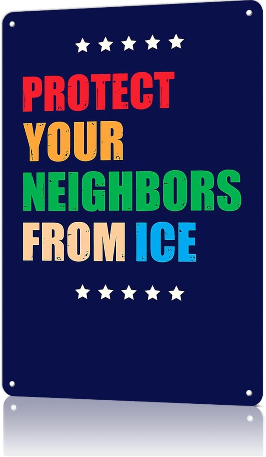 Protect Your Neighbors From Ice Protest Tin Metal Signs Home Décor 8x12 