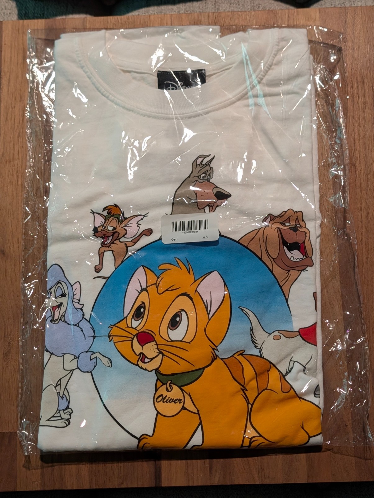 Disney Store Bobby Kim Oliver and Company White Shirt XL NEW in Package Cat