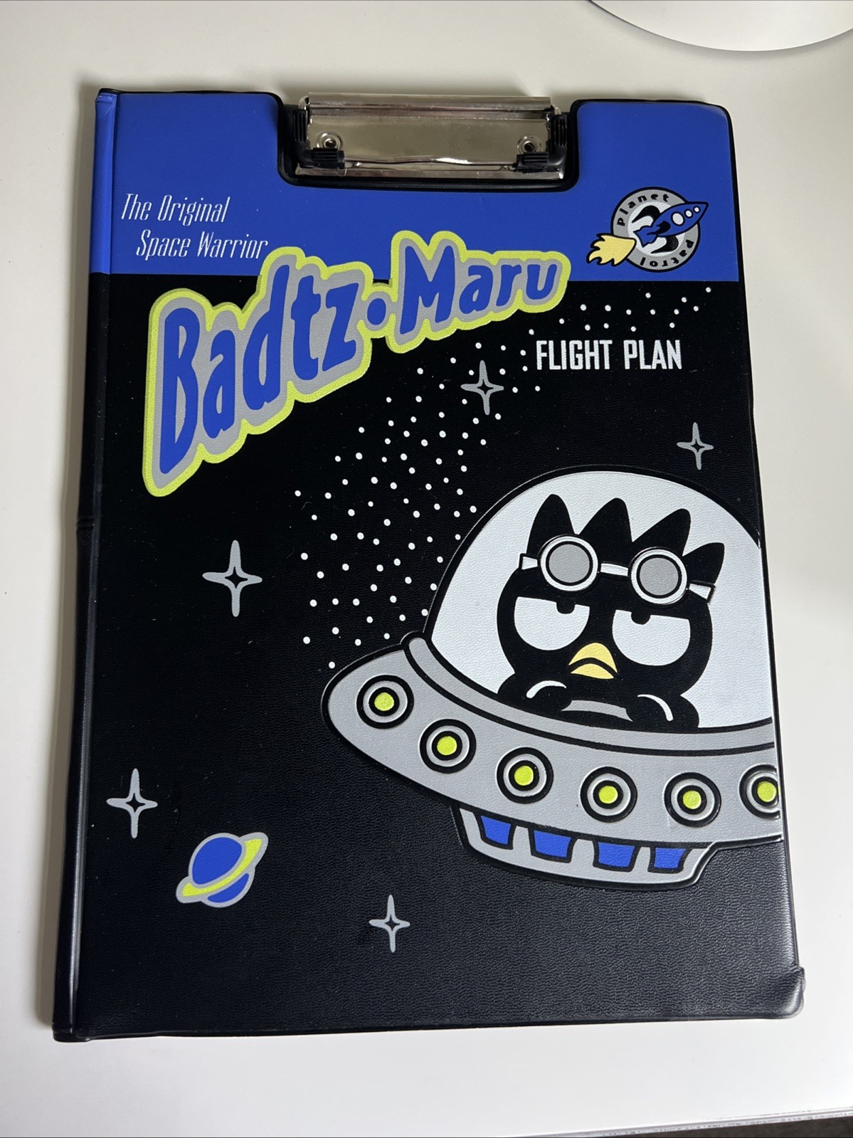 Vintage Sanrio 1997 Badtz Maru Clipboard School Sanrio School Flight Plan Black