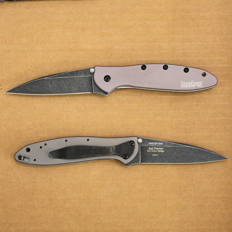 Kershaw Leek Gray 1660GRYBW, Plain Edge, Speed Safe, Brand New, Factory 2nd