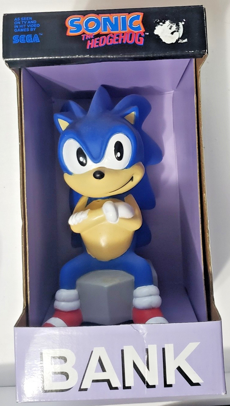 Sonic The Hedgehog SEGA Sitting Coin Bank 1994 MIP #2509