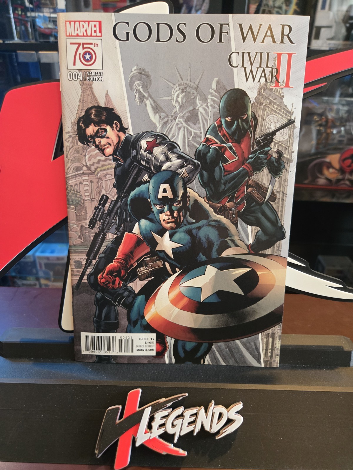 Civil War II: Gods of War #4 (Captain America 75th Anniversary Cover) (B01)