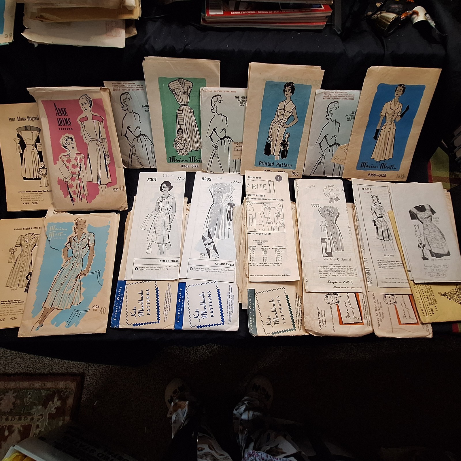 Vtg 1950s 1960s Sewing Pattern Lot 16 Mid Century Most Mail Order Dresses Apron