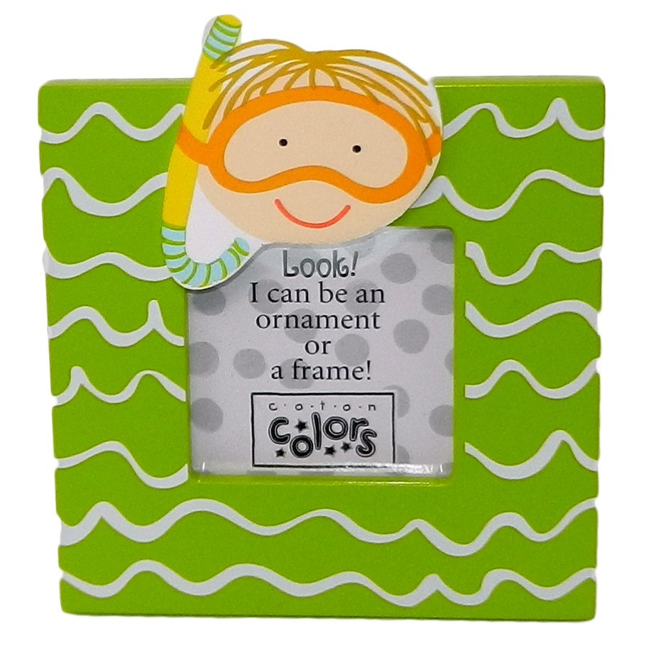 Coton Colors Pottery Splish Splash Boy Ornament or Frame
