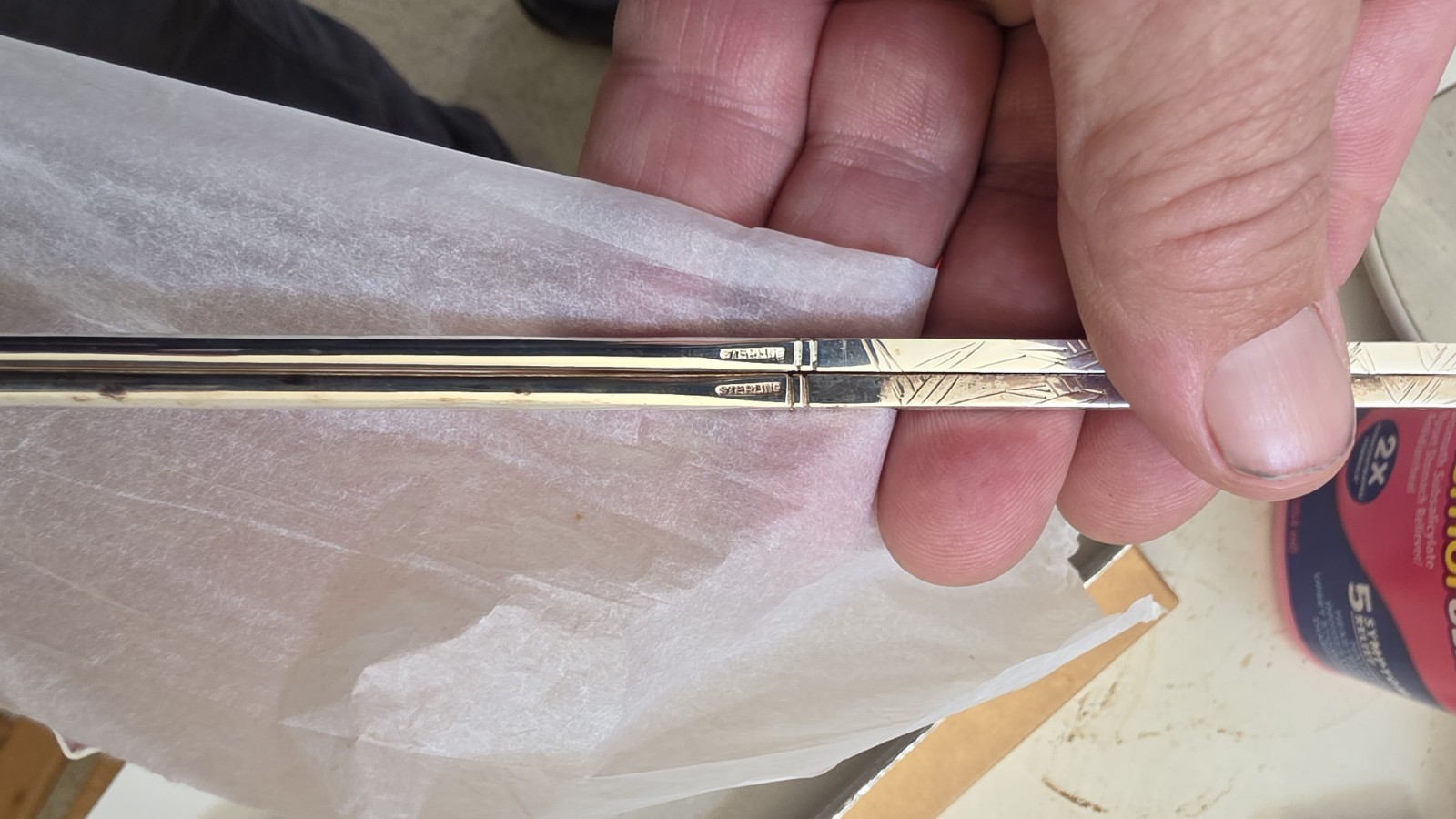 3 PAIRS STERLING SILVER  CHOPSTICKS
