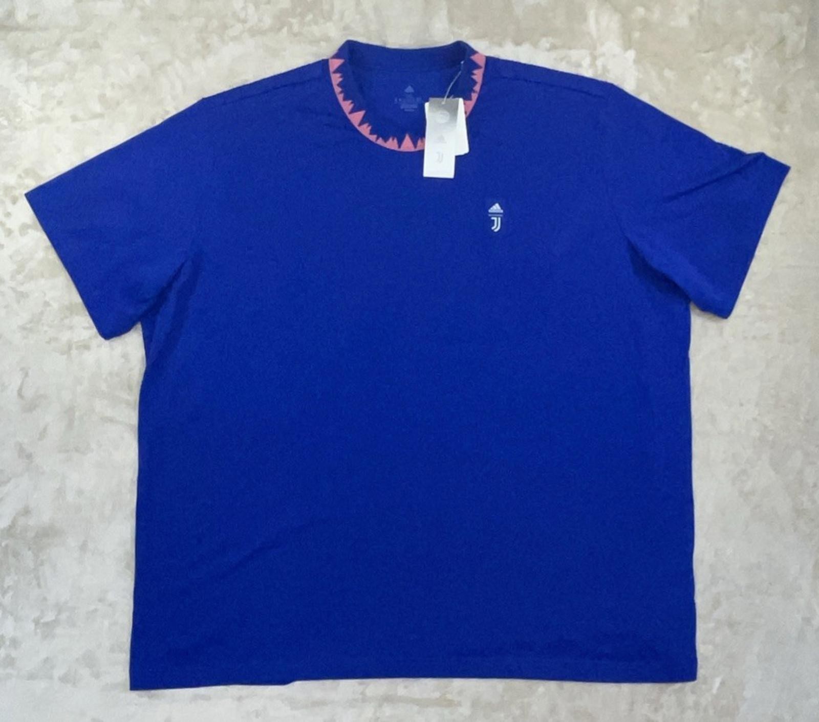 NWT Men's XL Adidas Juventus FC Short Sleeve Soccer Futbol Blue T-Shirt ⚽️
