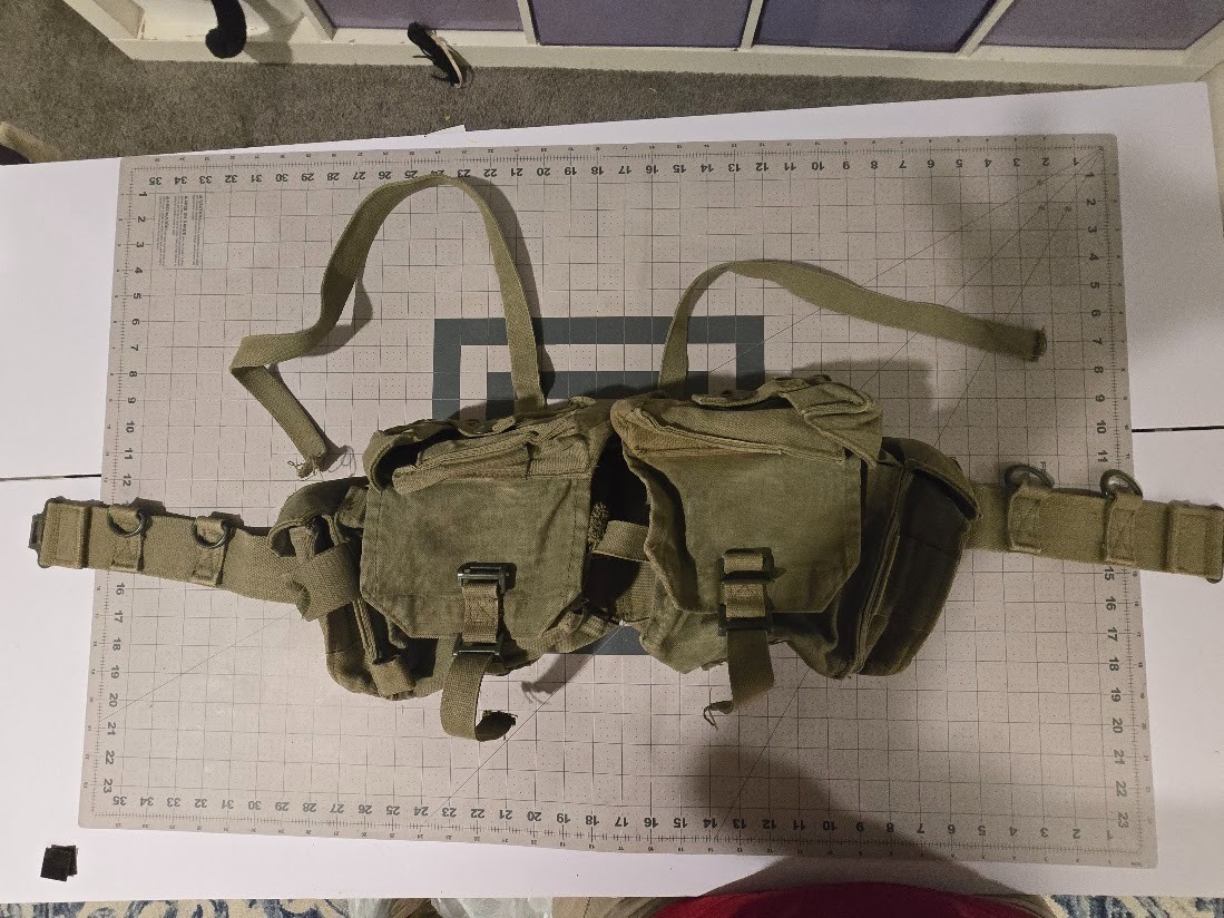 Vintage Original Pattern 70 SADF Kidney Webbing South African Military Pouches