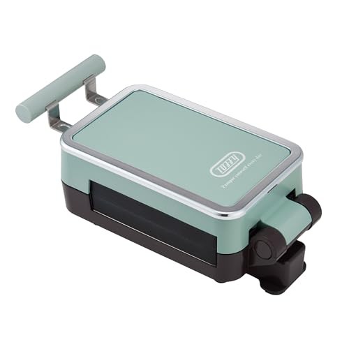 【Toffy】 Quarter Hot Sandwich Maker K-HS6 Pale Aqua Mini Size 5x5cm 4-Divider