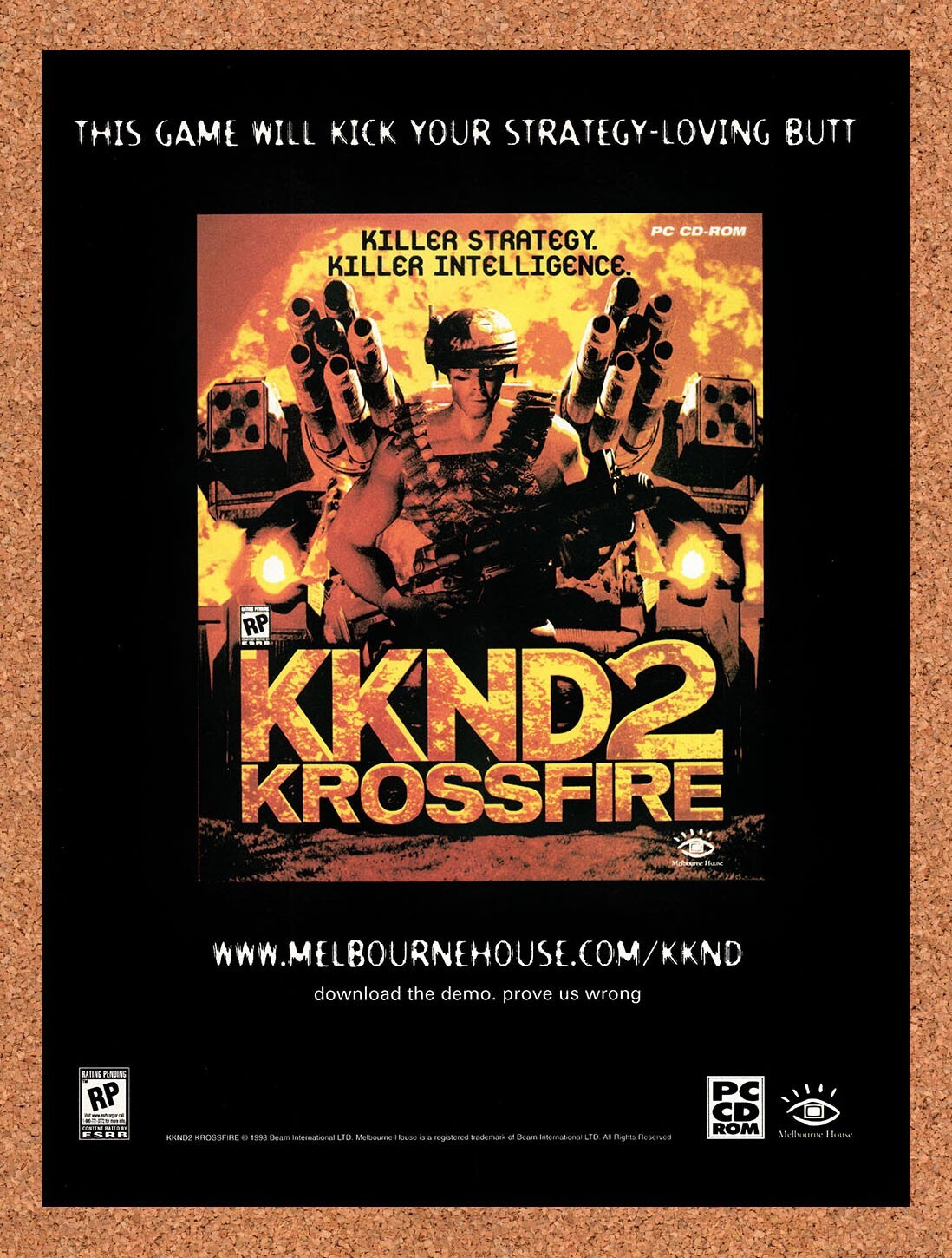 1998 KKND 2 Krossfire PC Original Advertisement / Retro Promo v1