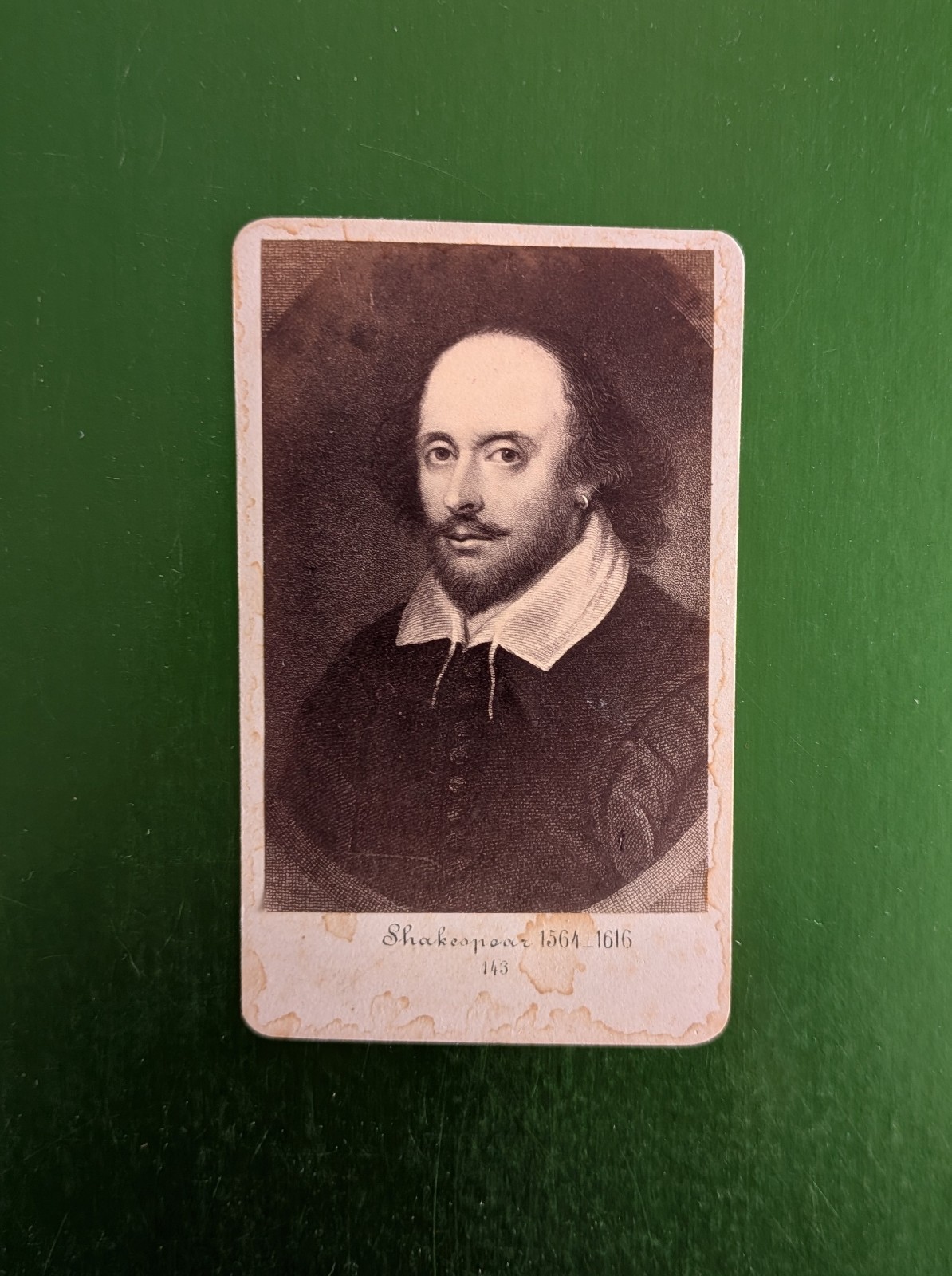 William SHAKESPEARE 1860s CDV ROOKIE RC 2.5\