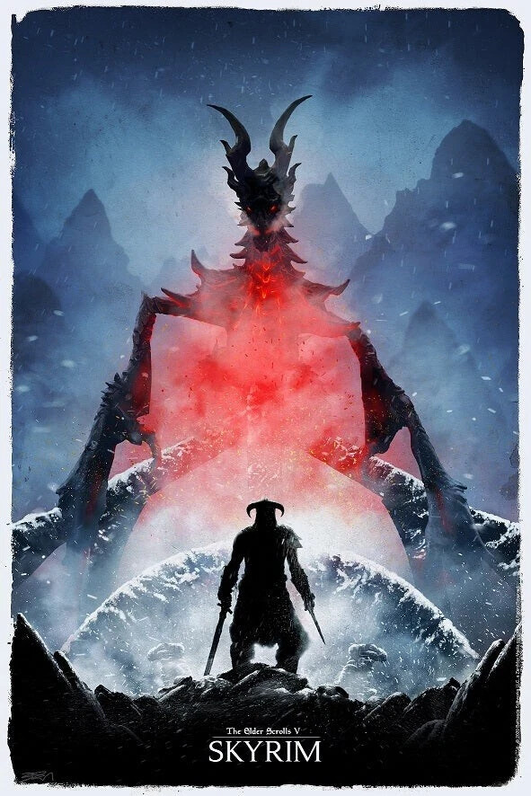 The Elder Scrolls Skyrim Limited Edition Art Print & COA #1/29 Edition