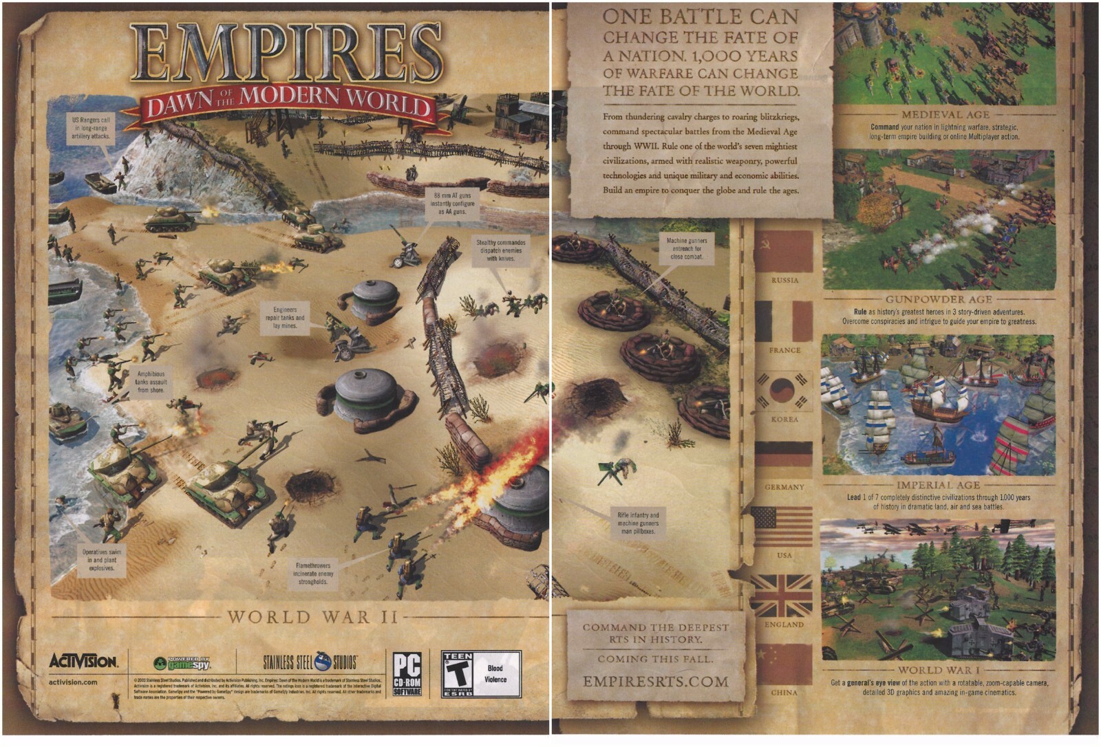 Empires: Dawn Of The Modern World Print Ad/Poster Art PC Small Box