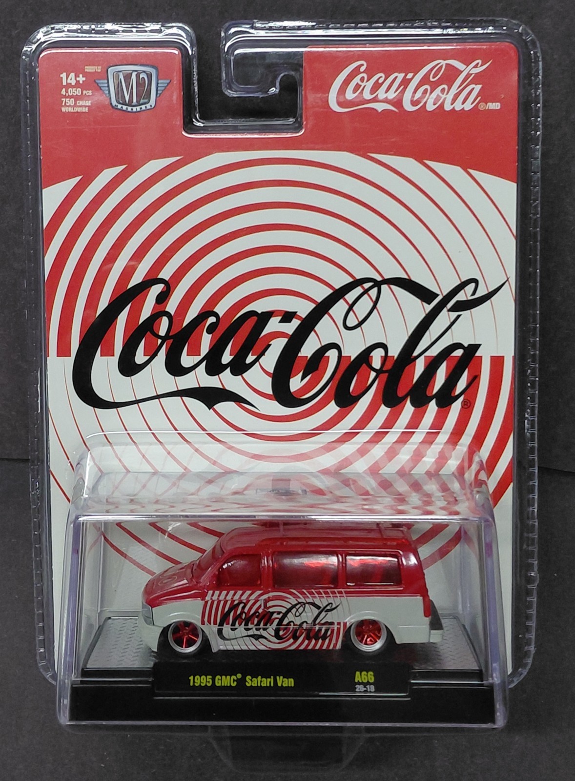 Coca-Cola M2 Machines 1995 GMC Safari Van Diecast CHASE 1/750, 1:64 Scale