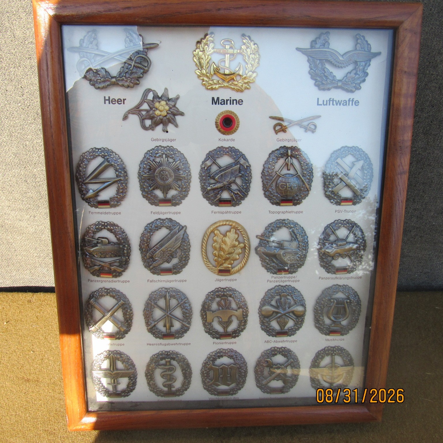 Vintage 1970s Bundeswehr West German Army Cap/beret Badge collection Panzer & ?