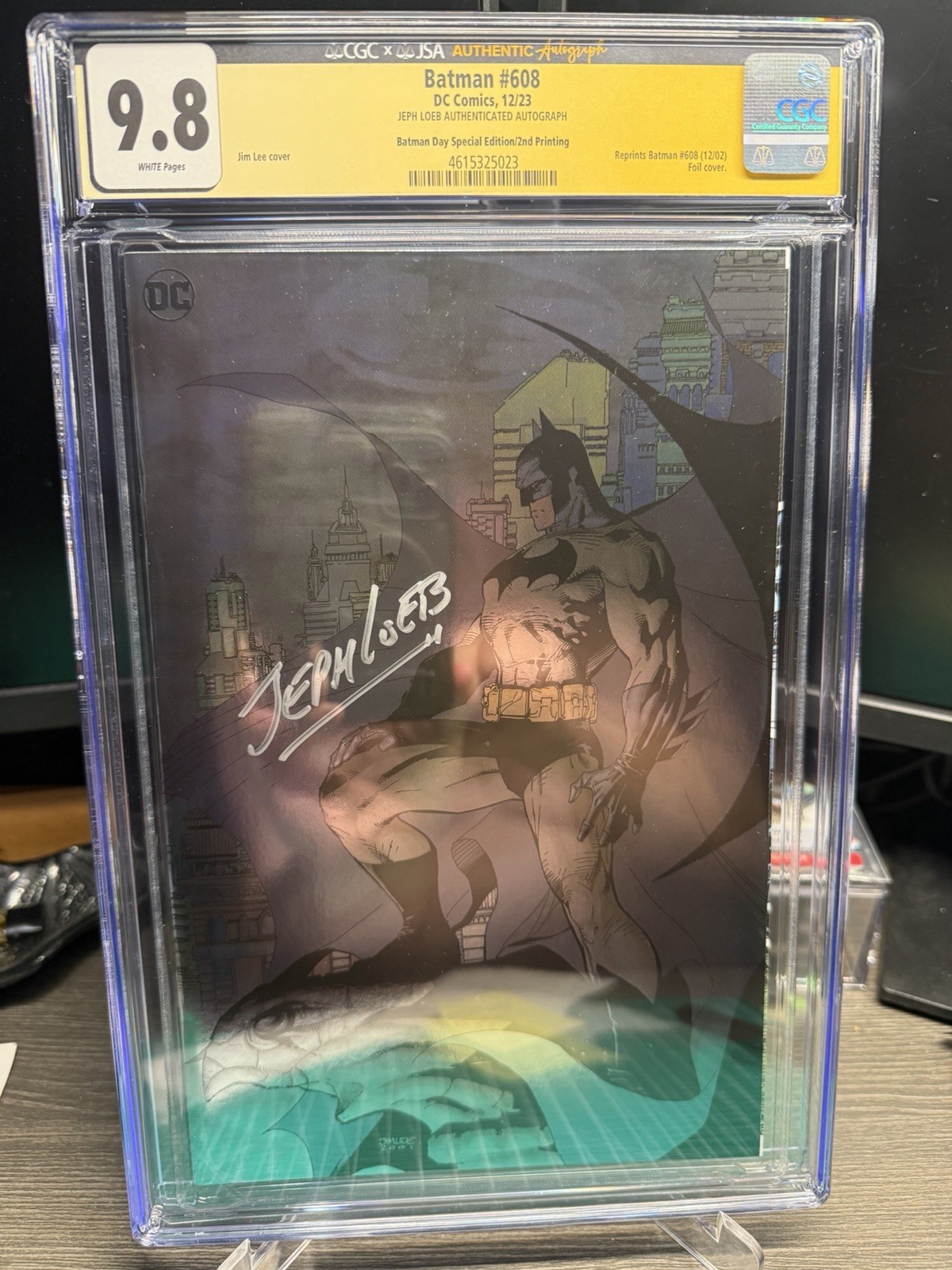 💫Batman #608 Batman Day Special Edition Foil CGC SS 9.8 Signed By Jeph Loeb