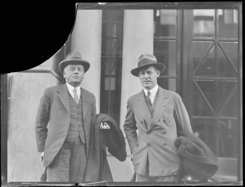 Captain Geoffrey Hughes president of aero club with General Wilson - Old Photo