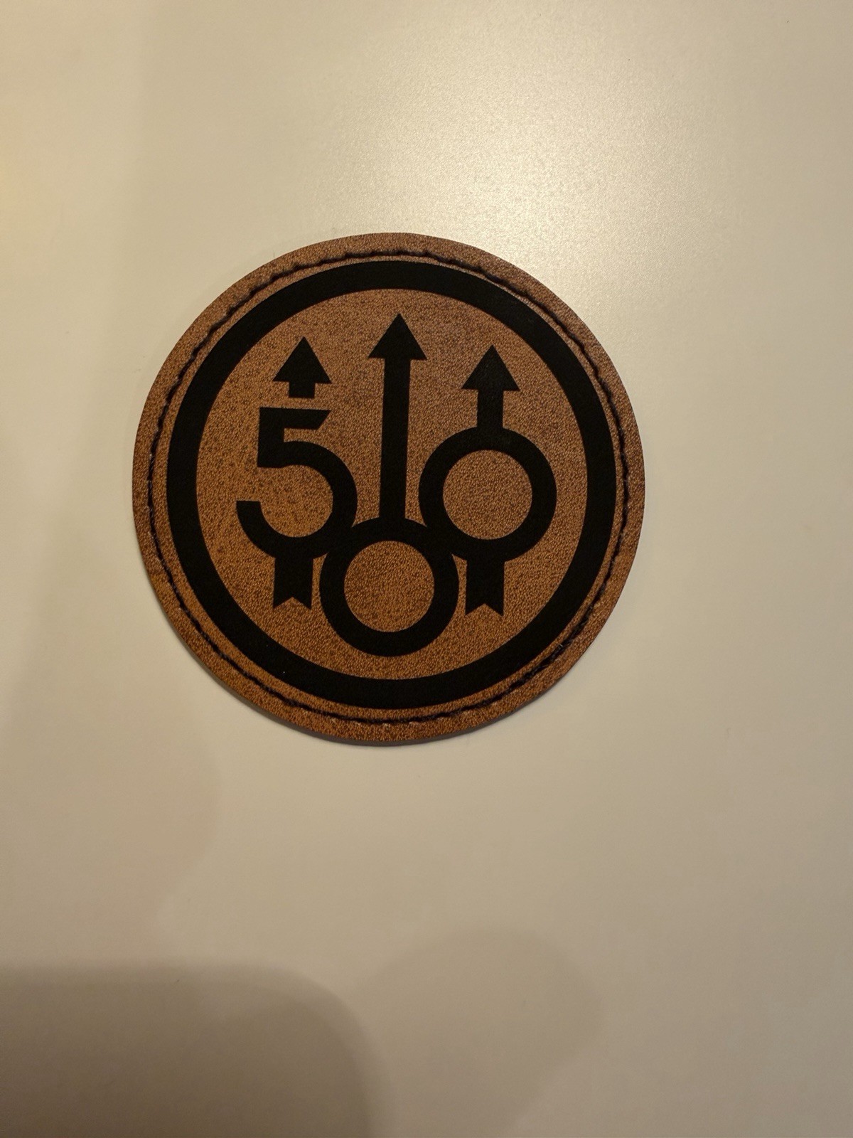 Beretta 500th Anniversary Iron on Round Leather Patch 2.5” Custom