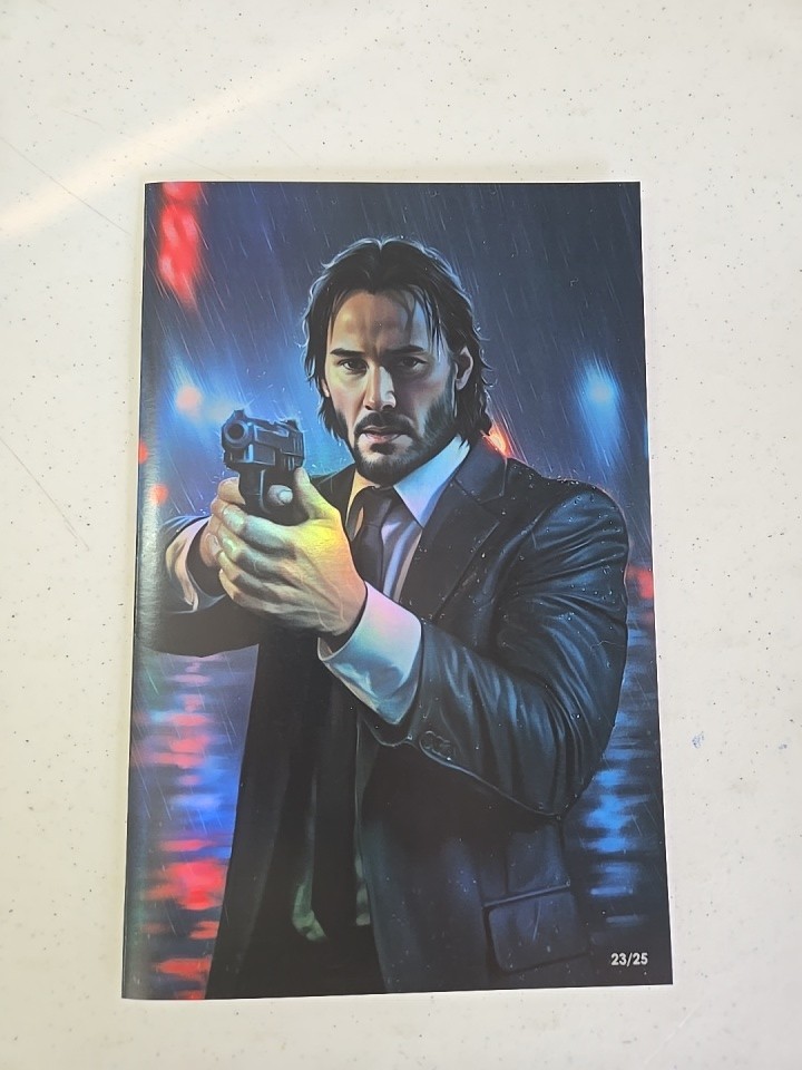FAME: KEANU REEVES Foil ULYA STUZHUK JOHN WICK FANEXPO DALLAS VIRGIN LTD 23/25