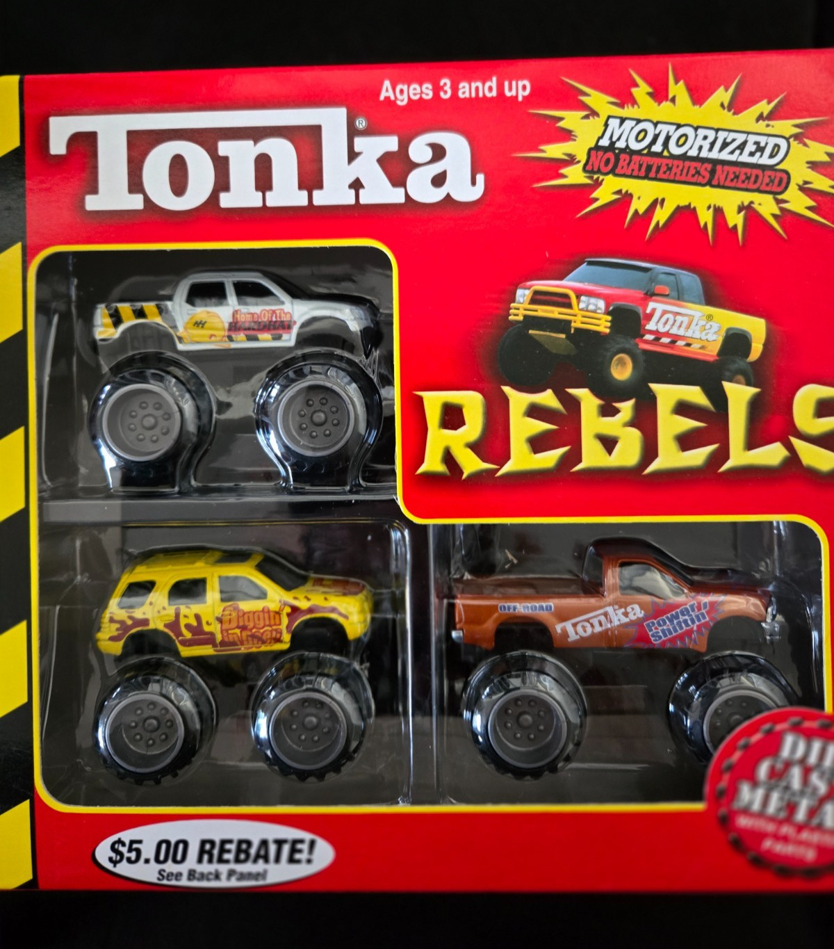 3 Pack  2002 Maisto Monster truck Tonka REBELS Various