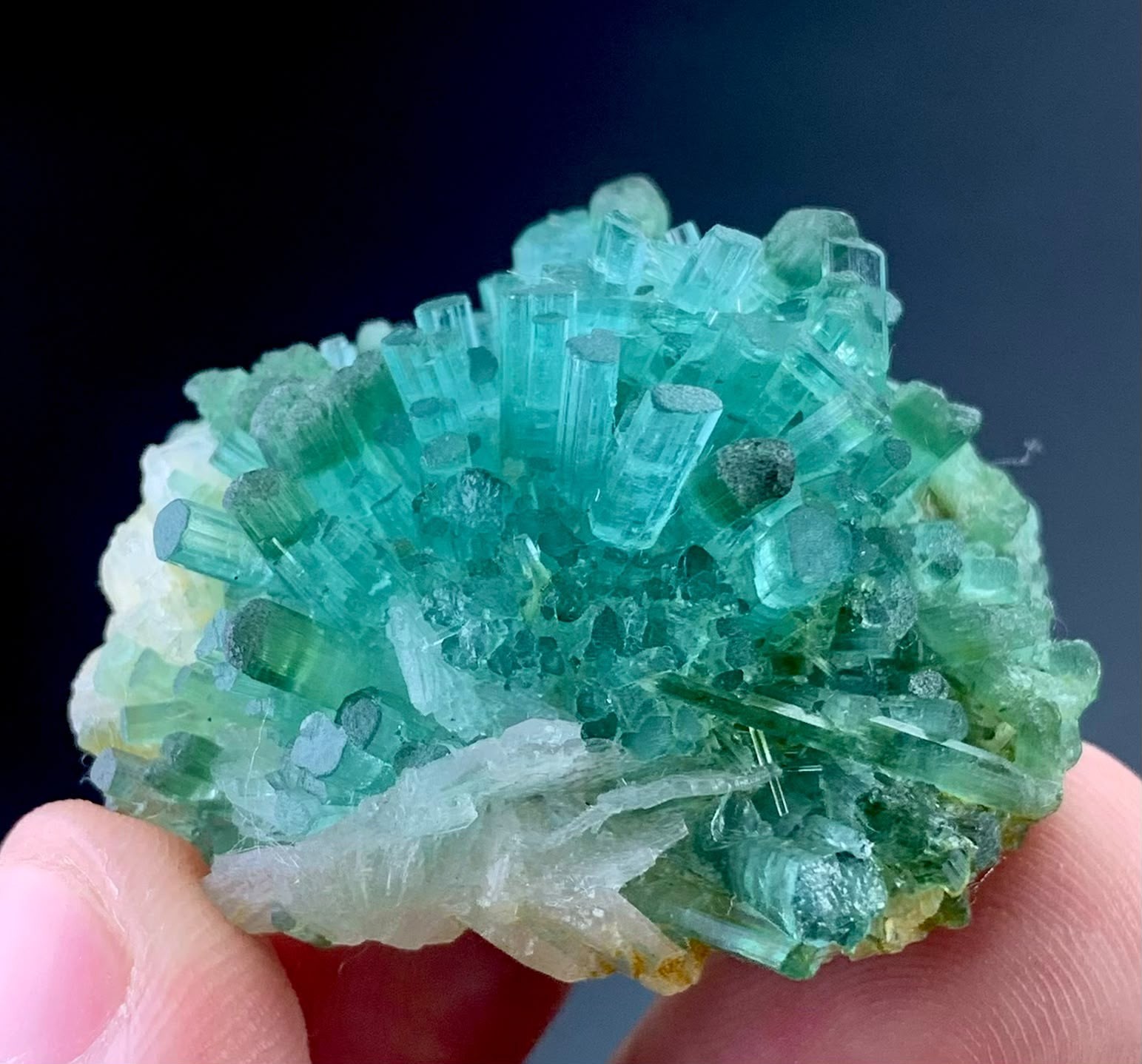 96 Carat Bunch Of Paraiba Tourmaline Crystal specimen from Afghanistan