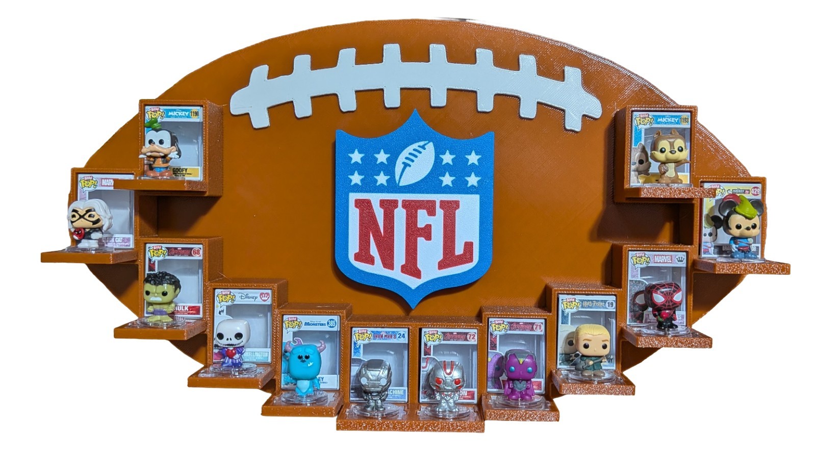 NFL Bitty Pop Display (Holds 12) 3D Printed