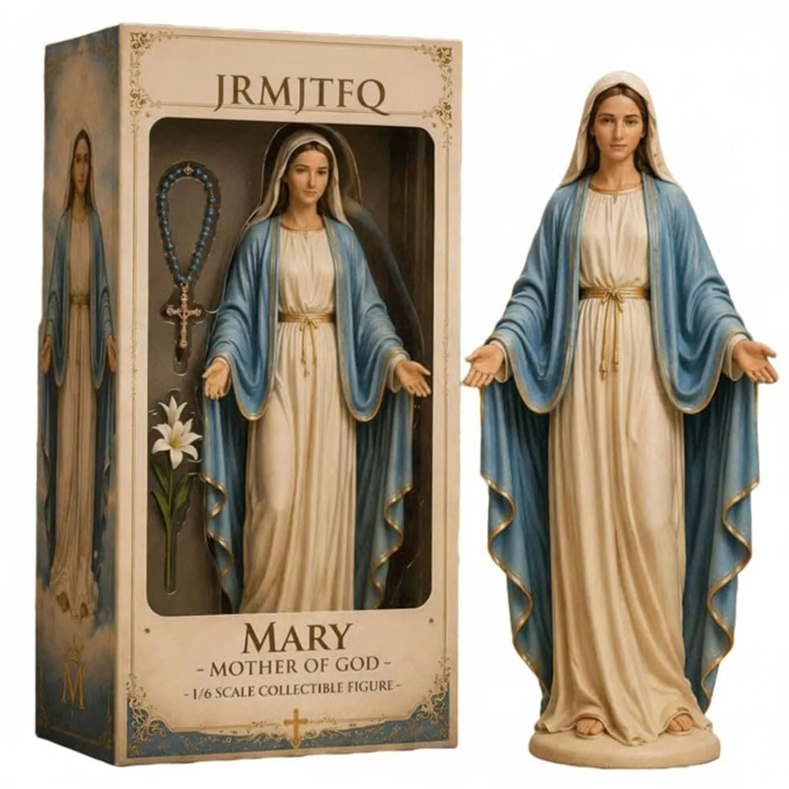 Virgin Mary Statue Catholic Religious Decor Resin Statue