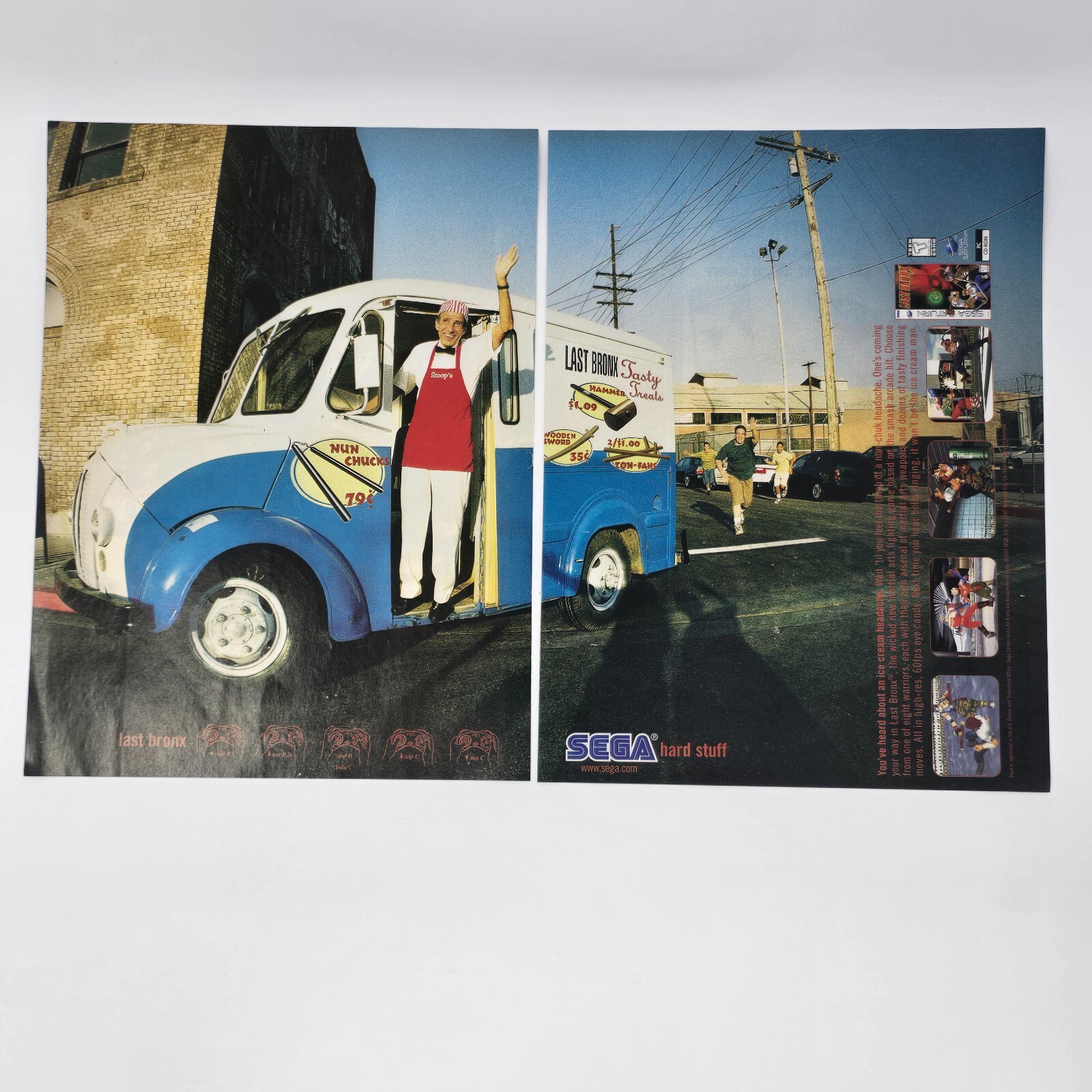 Last Bronx Sega Saturn PC Ice Cream Print Ad/Poster Promo Art