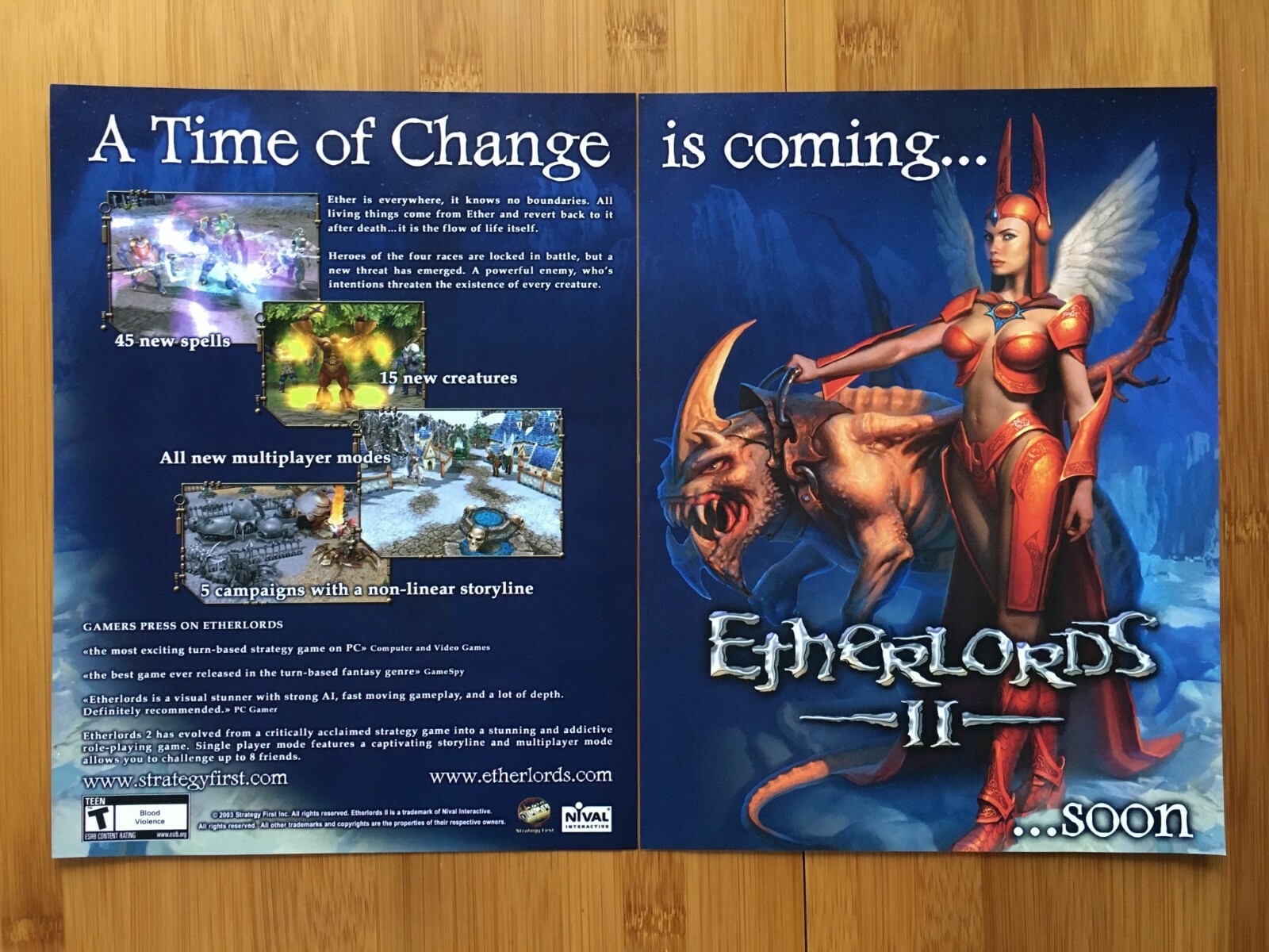 Etherlords II 2 PC 2003 Vintage Print Ad/Poster Official Authentic Promo Art