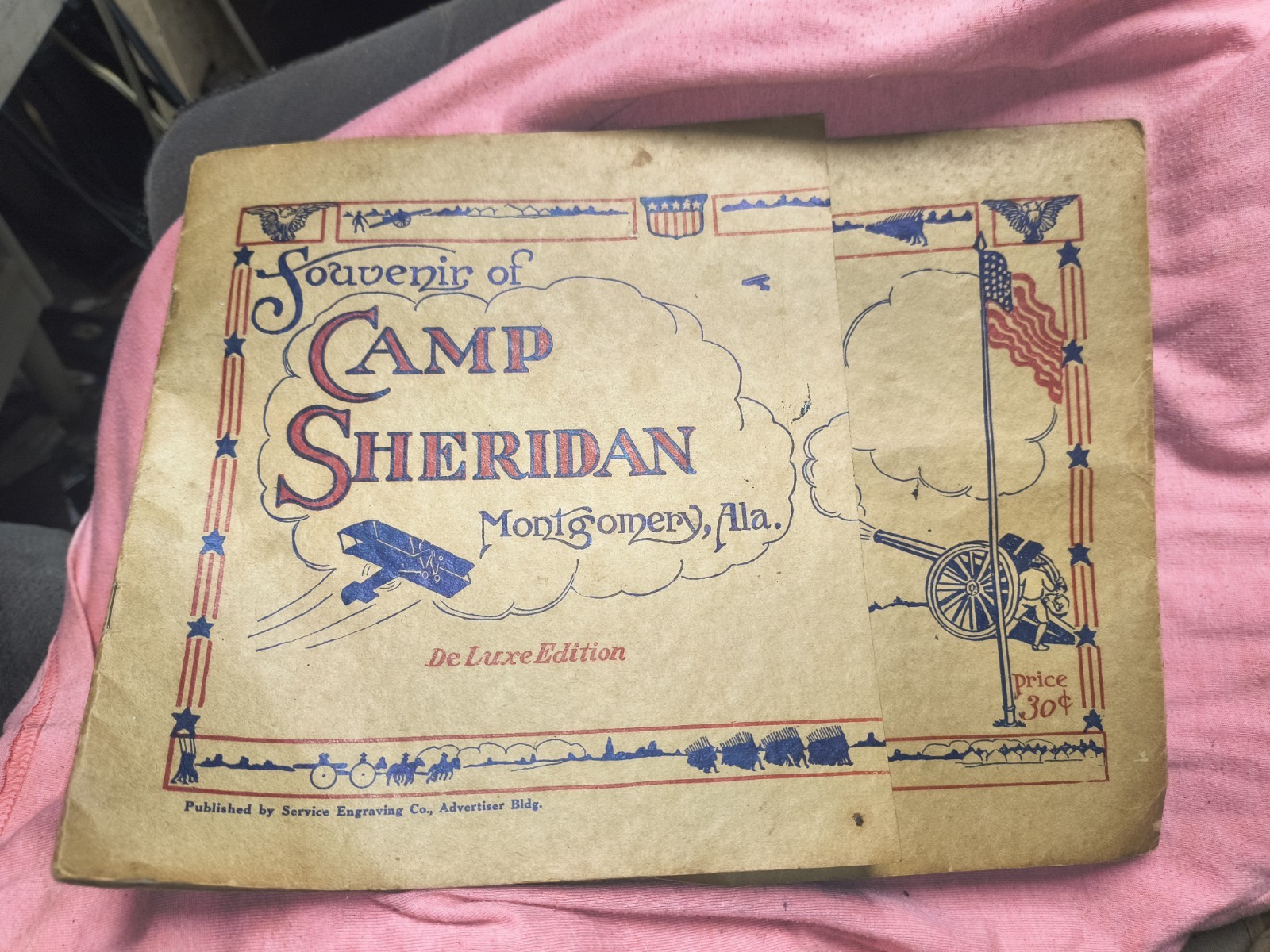 PHOTO FOLD OUT Souvenir Of Camp Sheridan Montgomery Alabama WW1  1917 & RELICS