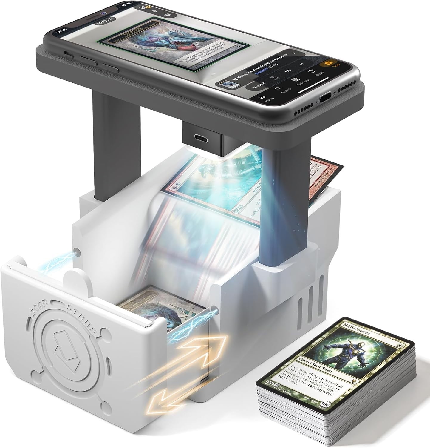 Card Scanner Pro Max–Card Scanner Stand for MTG & TCG, Scan Sleeved & Unsleev...