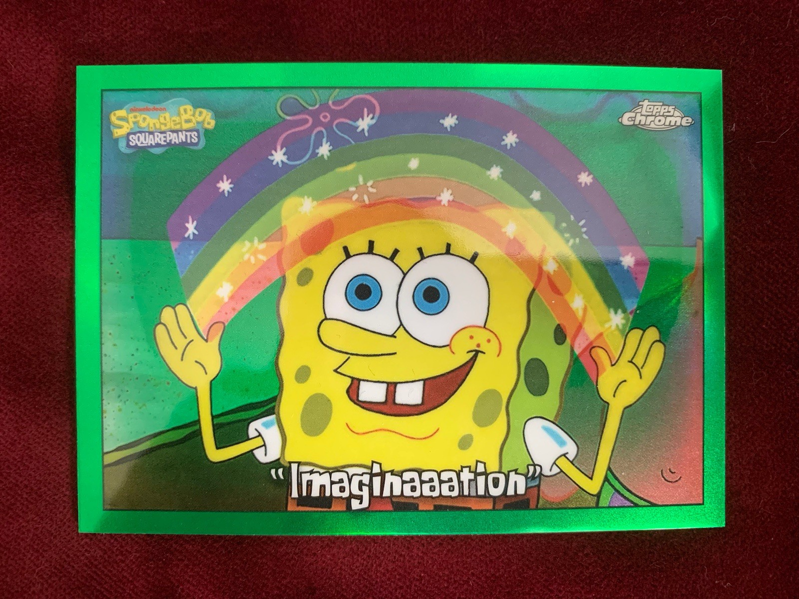 DAMAGED 2025 Topps Chrome SpongeBob SquarePants #64 Imagination Green Kelp
