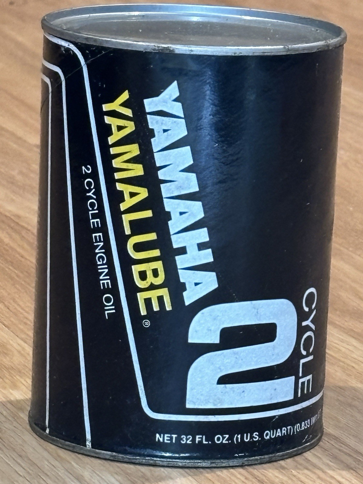 Vintage NOS Yamaha Yamalube 2 Cycle Stroke 1 Quart Oil Cycle RARE Black Can FULL