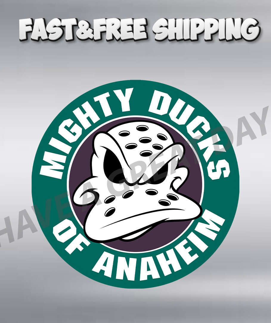 Anaheim Mighty Ducks V2 Circle Sticker / Vinyl Decal 10 Sizes TRACKING