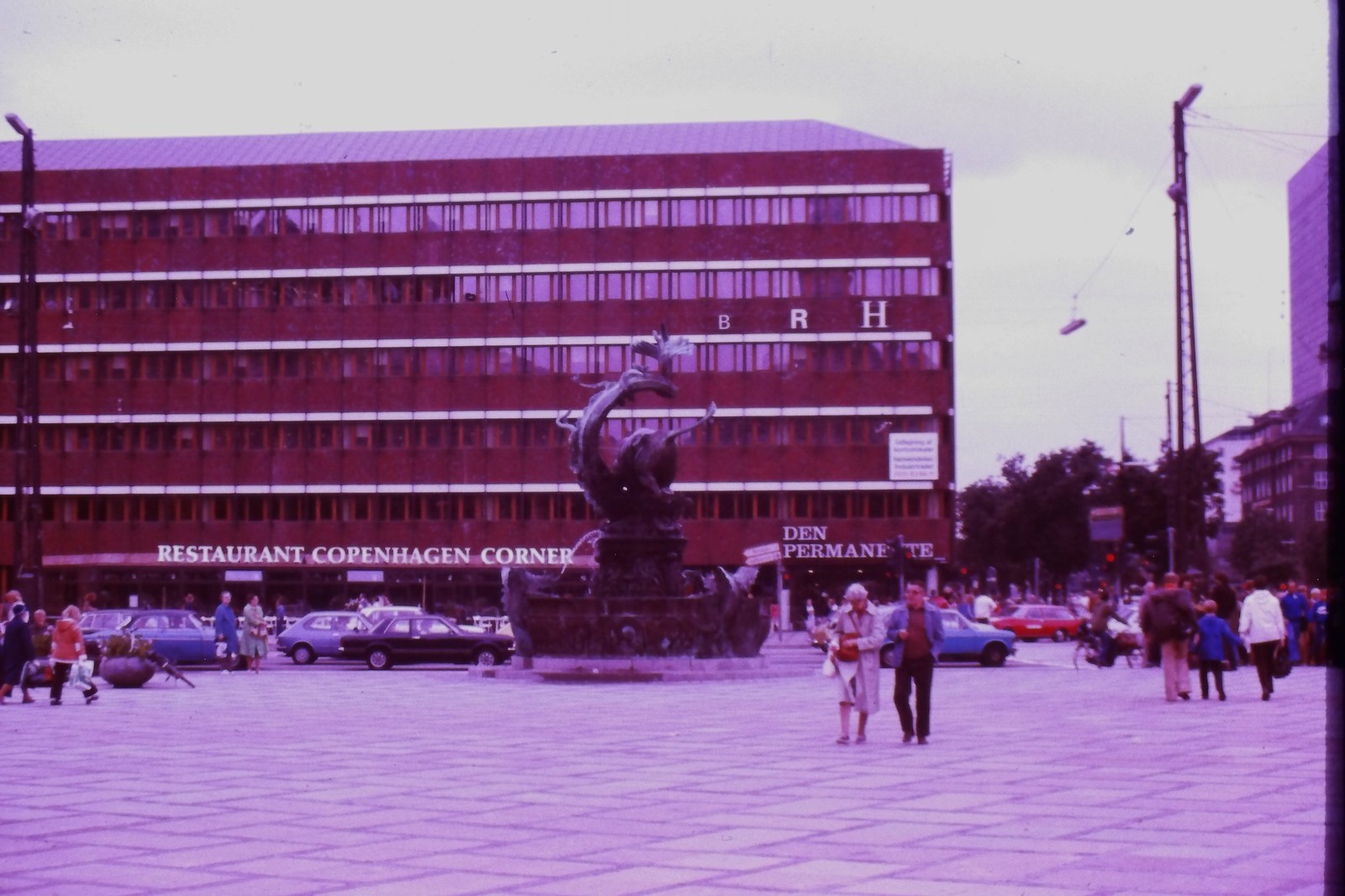 c1970\'s 35mm Slide, Copenhagen City Square Restaurant Building Denmark European