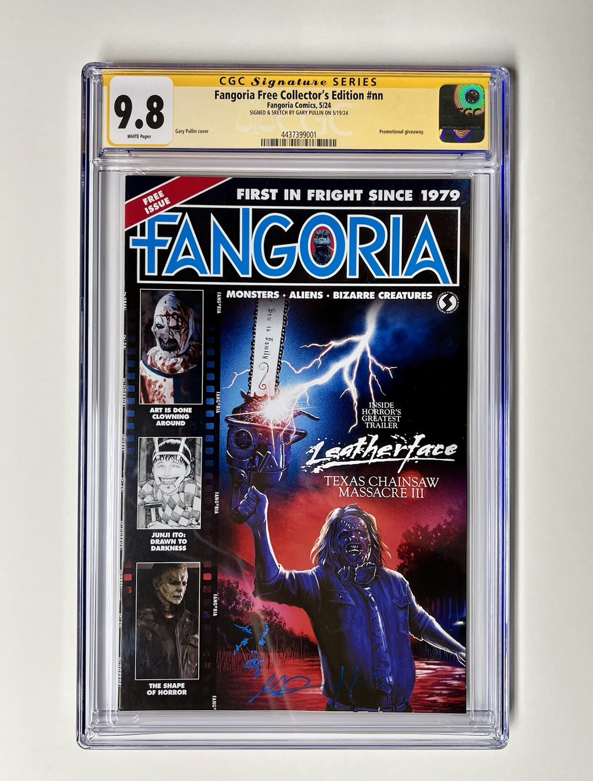 Leatherface Fangoria Comic Collector\'s Edition Signed & Sketched By Gary Pullin