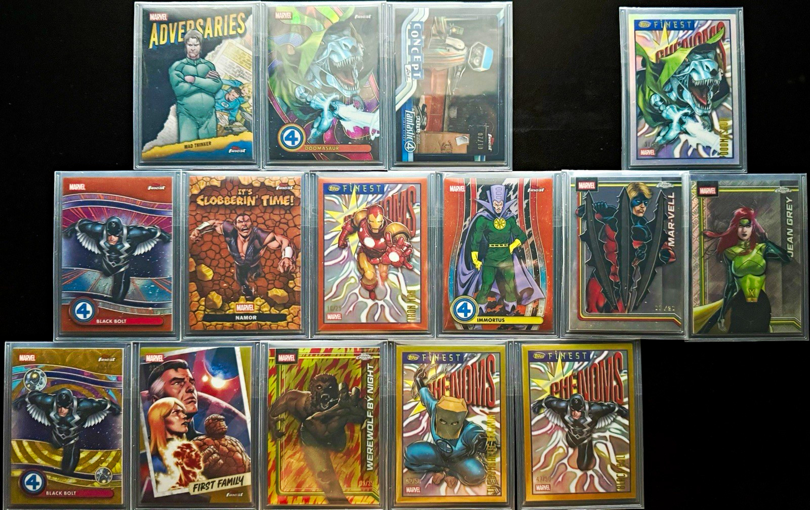 2026 Topps Finest FF 15 Card Lot Black /10 Orange /25 Gold /50 SSP