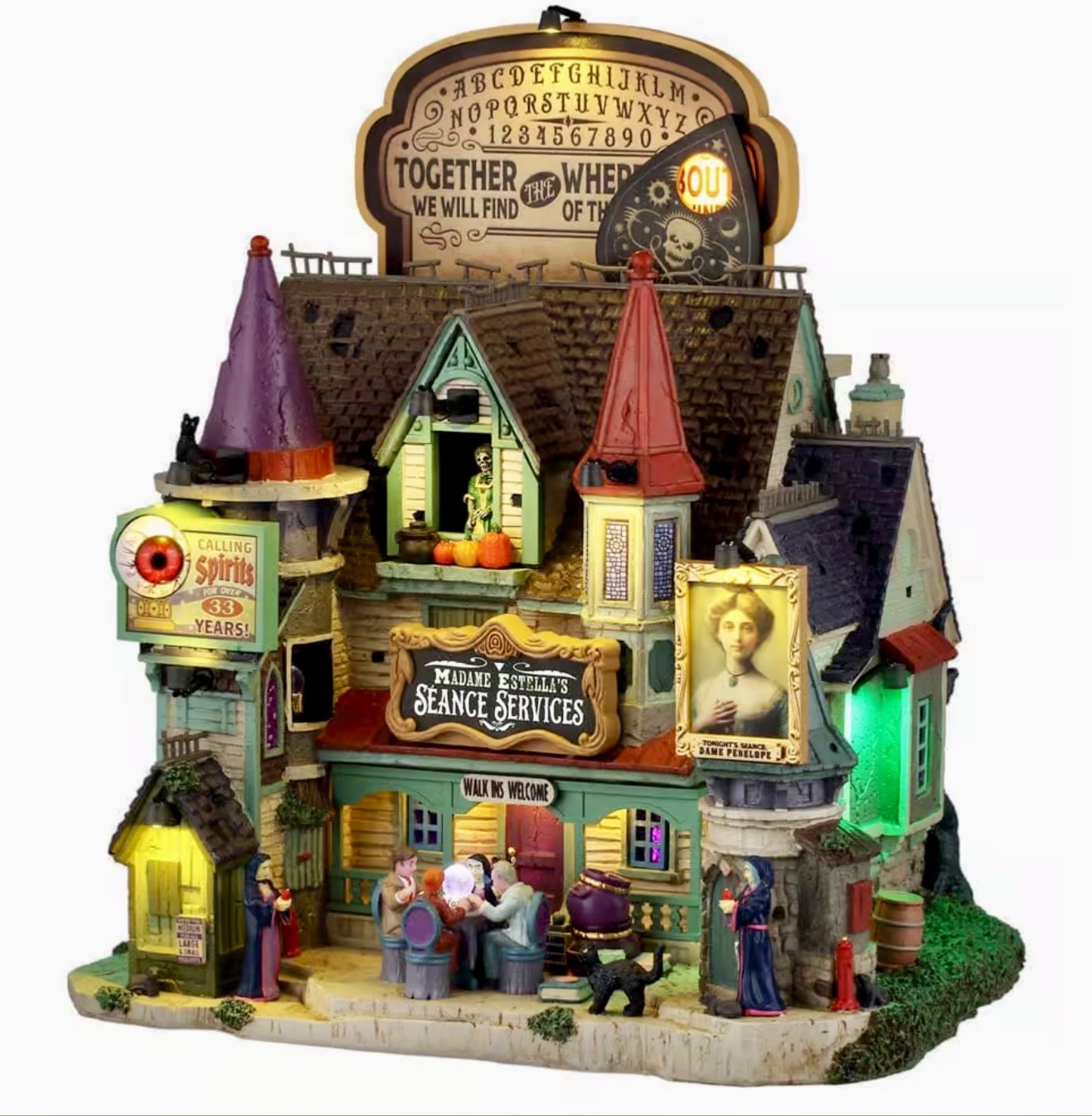 Lemax Spooky Town 2026 Madame Estella's Seance Services #65514 Halloween Motion