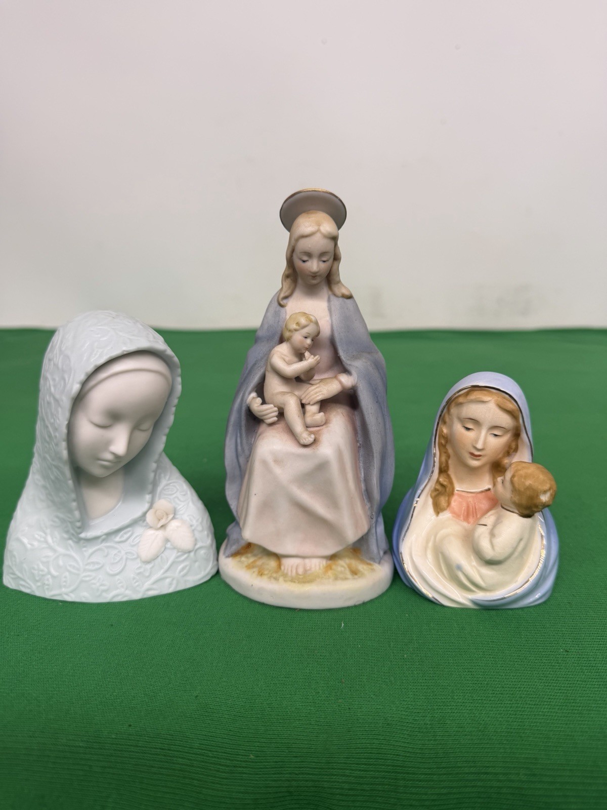 I Said A Three Mary Figurines Two Of Them Is Holding Baby Jesus
