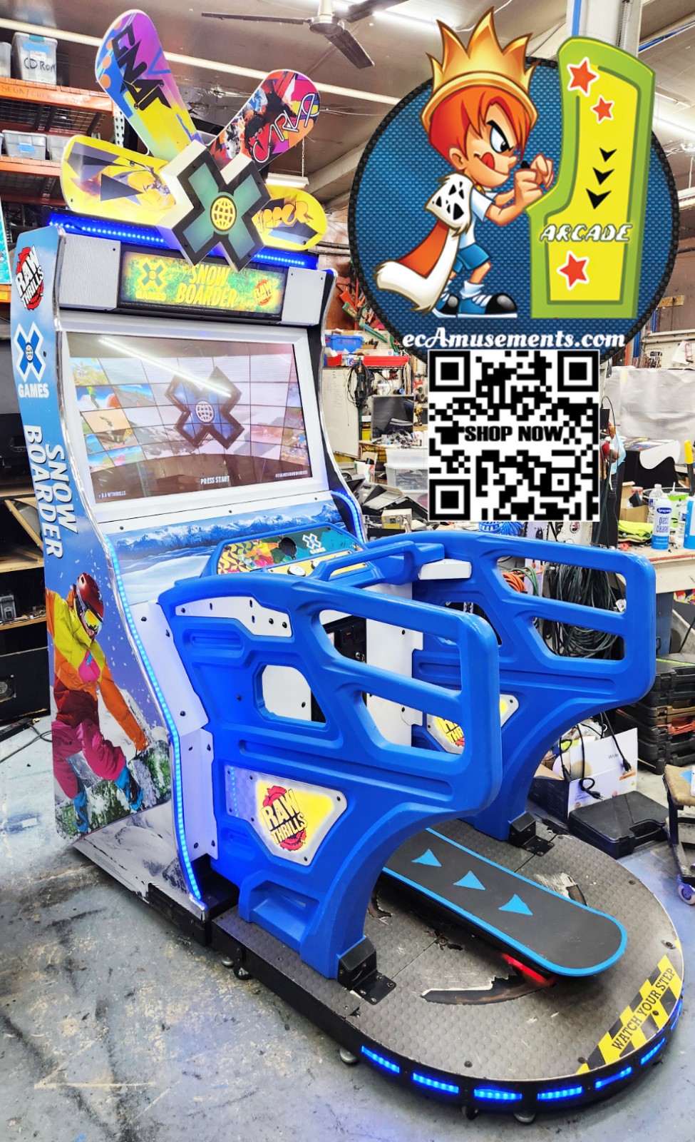 X-Games Snowboarder Arcade Driving Video Game Machine 42\