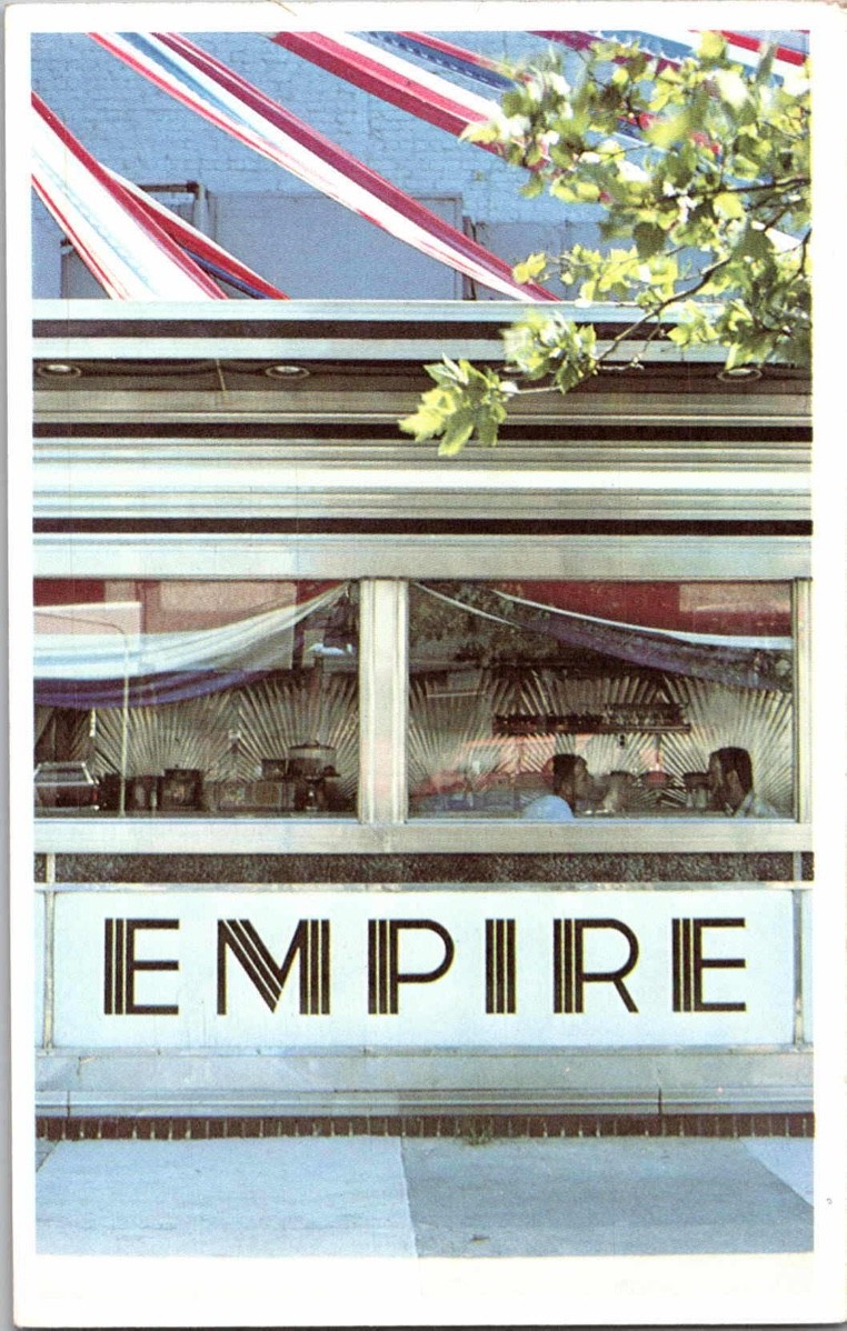Restaurant Diner Empire Sign Building View Postcard