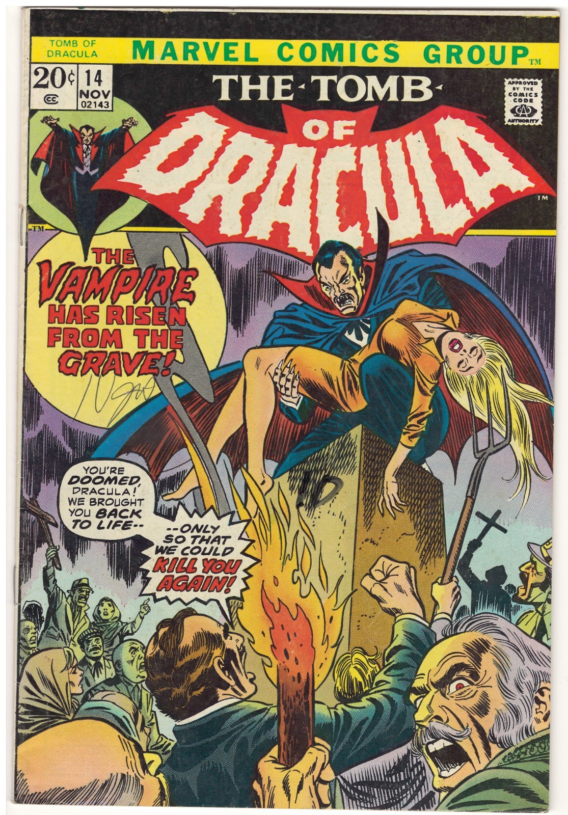 Tomb of Dracula #14 (VG+) 1973 Marvel Comics - \