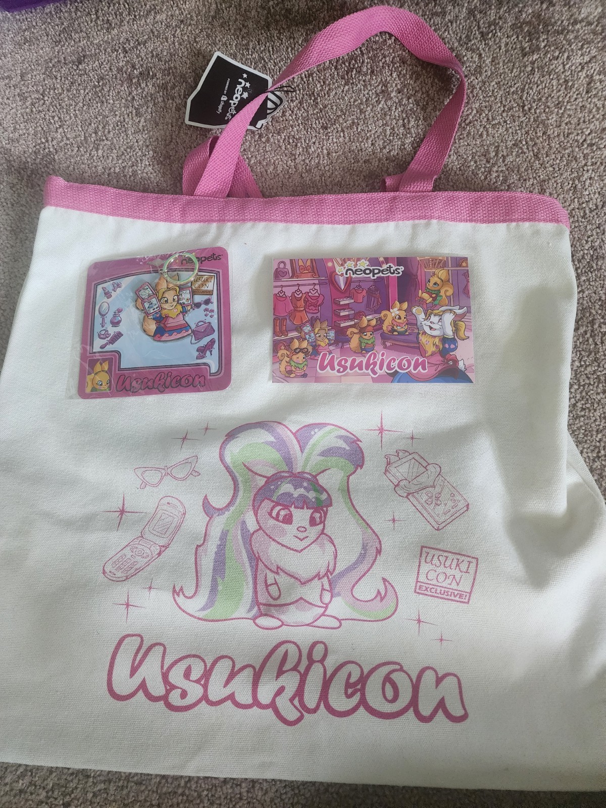 Neopets Neo York Popup Usukicon Bag And Two Items With Codes. 