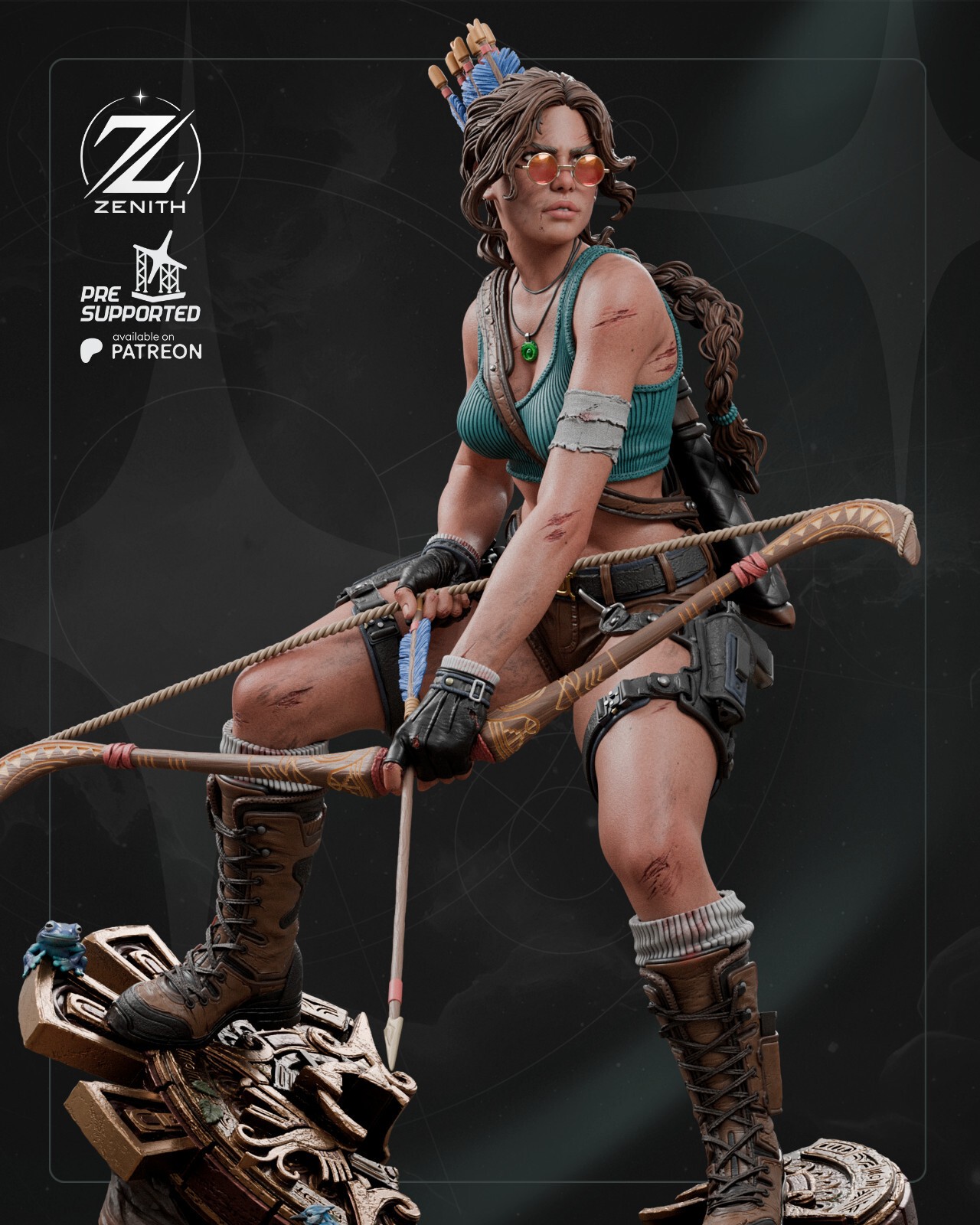 1:8 Lara Croft Tomb Raider Fan Art UNPAINTED High Quality Garage Kit