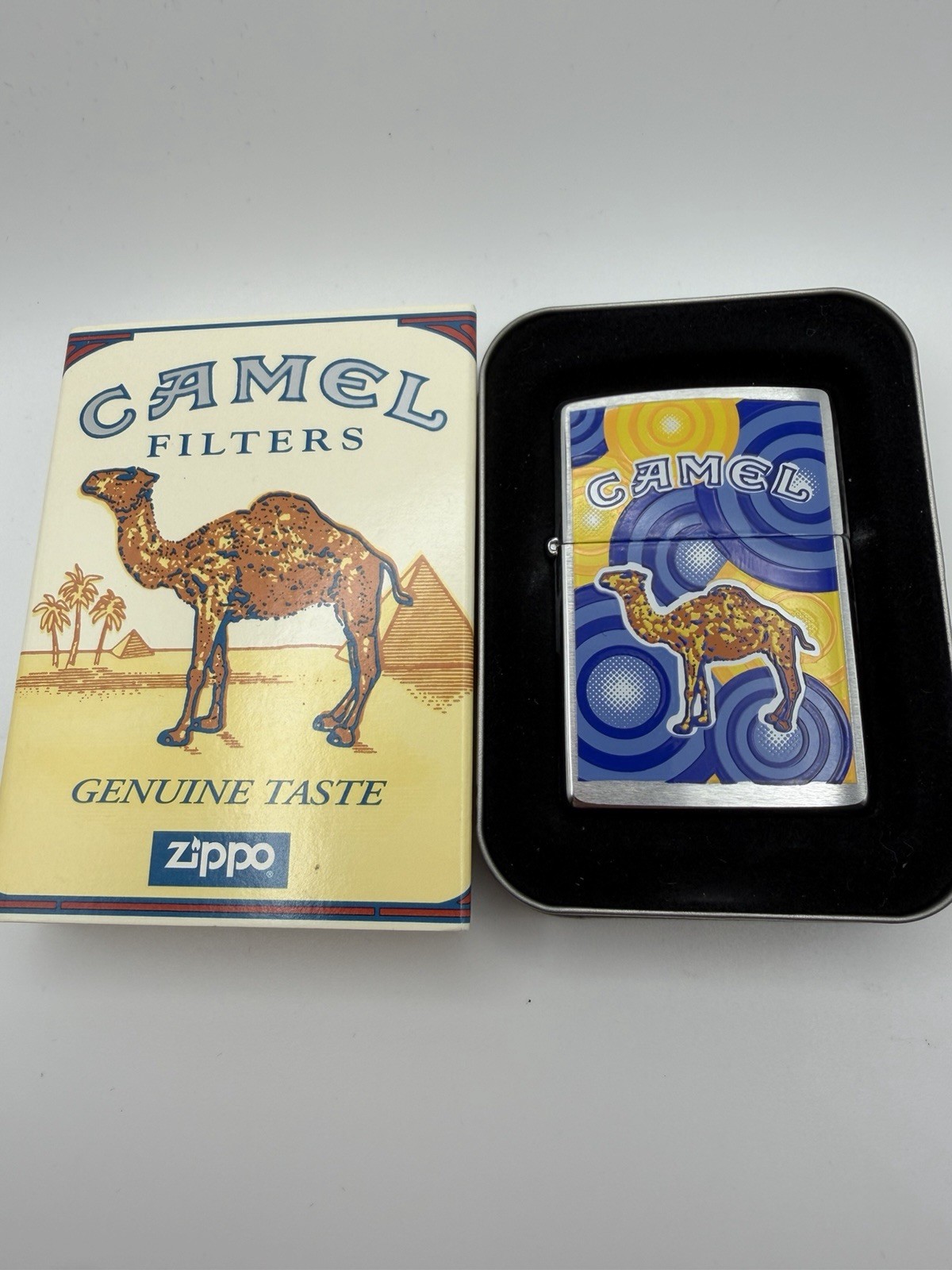 Camel Bubbles Vintage 1998 Chrome Zippo Lighter New B10