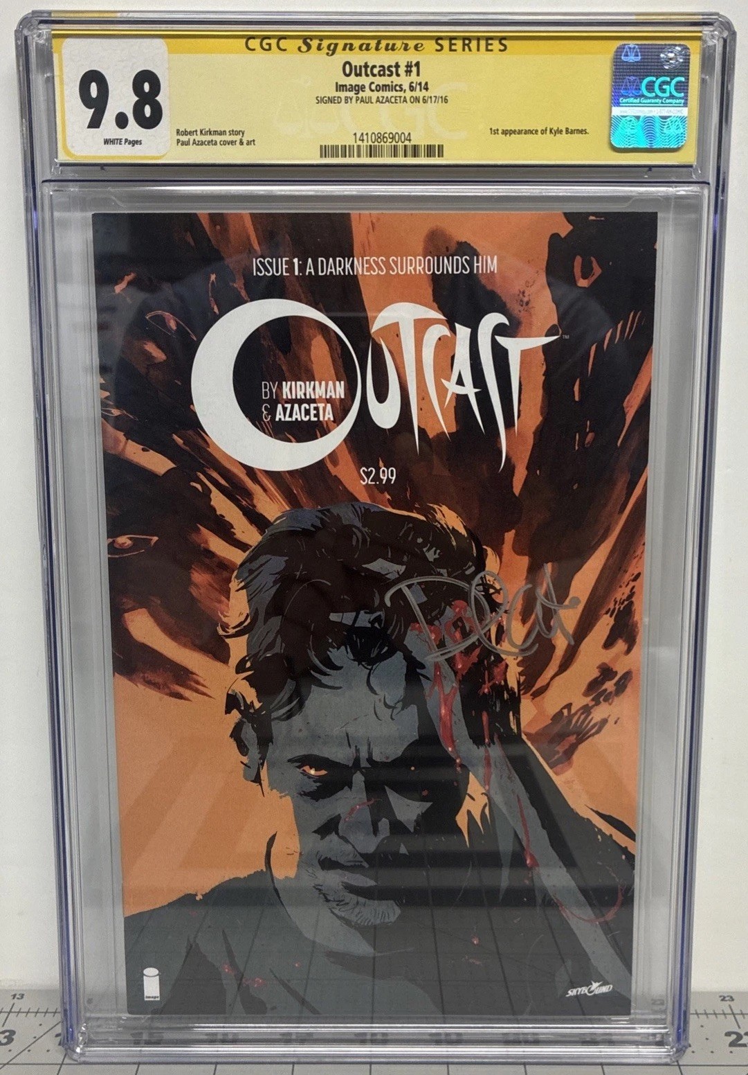 Outcast #1 Image Comics 2014 1st App 🔑 CGC 9.8 NM/MT Signed By Paul Azaceta ✍️