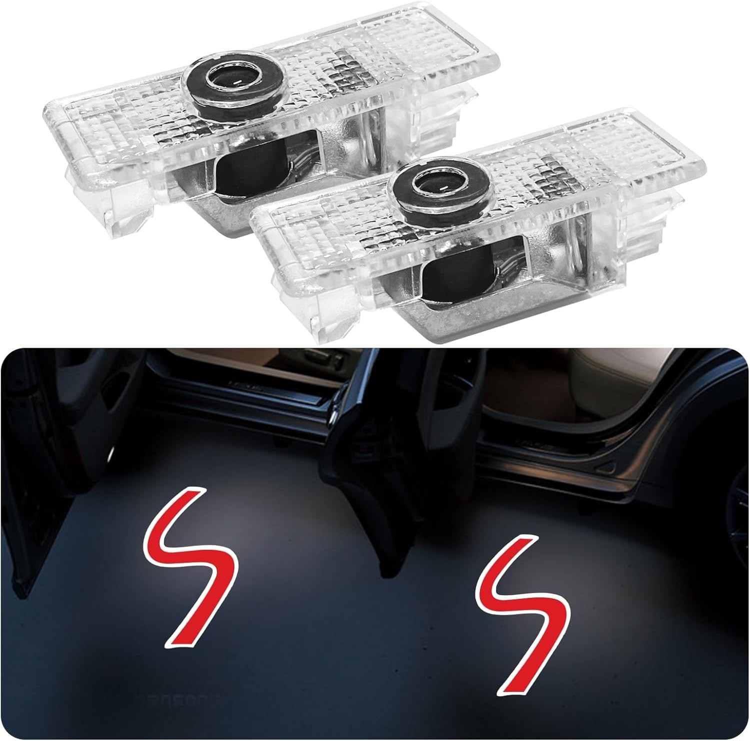 2Pcs Car Door Lights Projector for Clubman/Countryman/Paceman/Sports/Cooper R55 