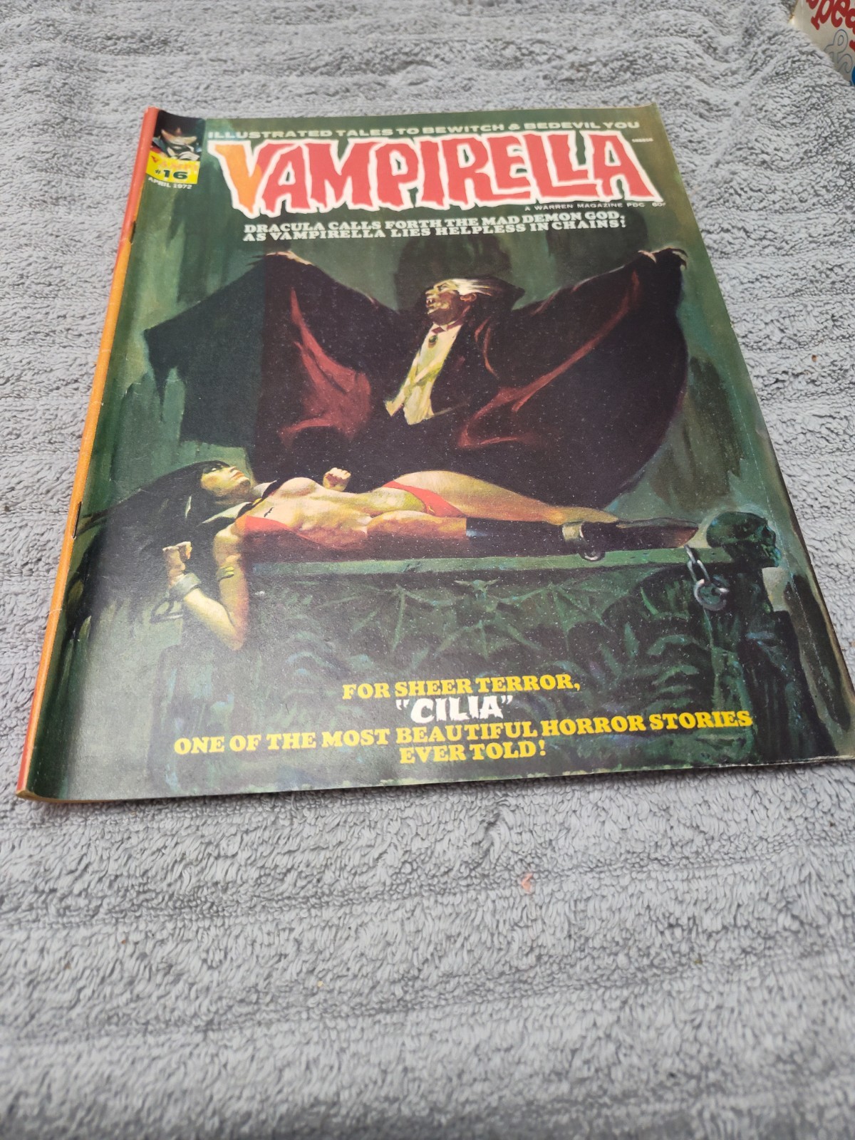 Vampirella 16 1st Dracula Cover, VG Condition, 1972, Warren, Bronze Age
