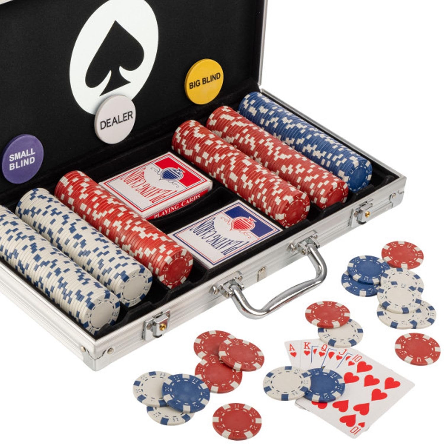Trademark Poker 11.5g Poker Set - 300 Chips for Texas Hold\'em Blackjack