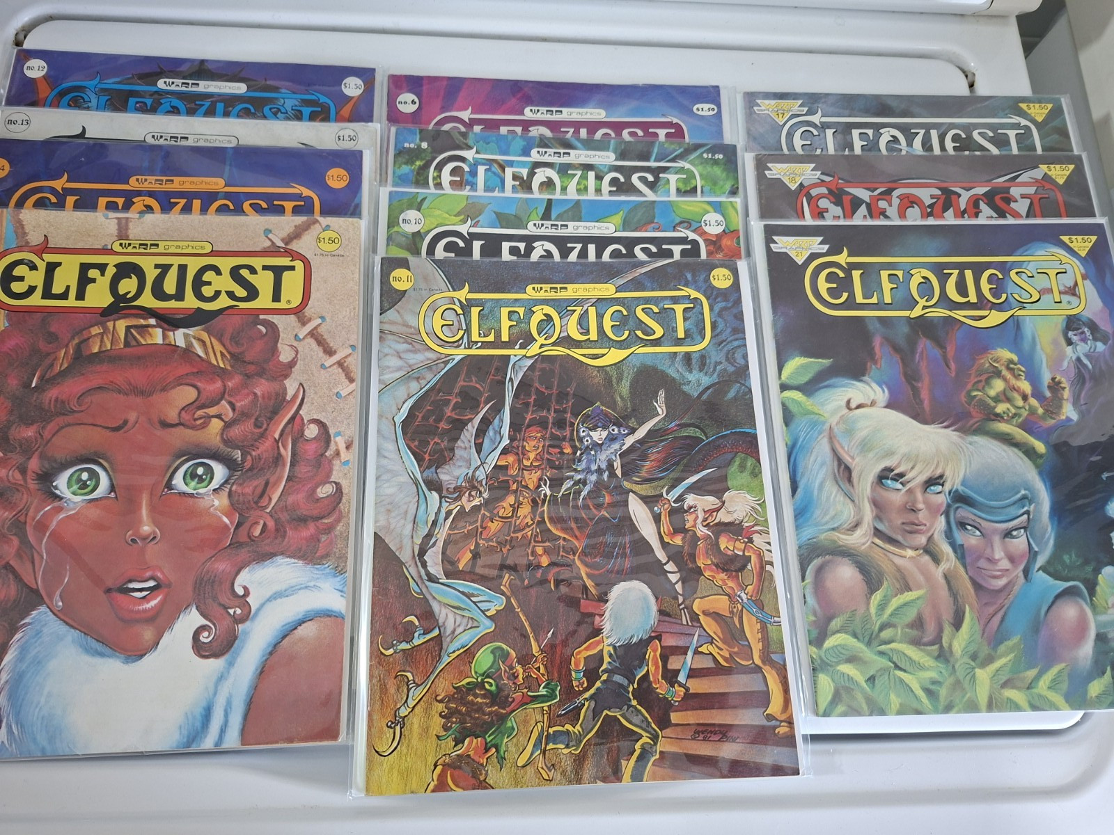 ELF QUEST COMIC - 11 x Issues   No's 6, 8, 10, 11, 12, 13 , 14, 16, 17, 18 , 21