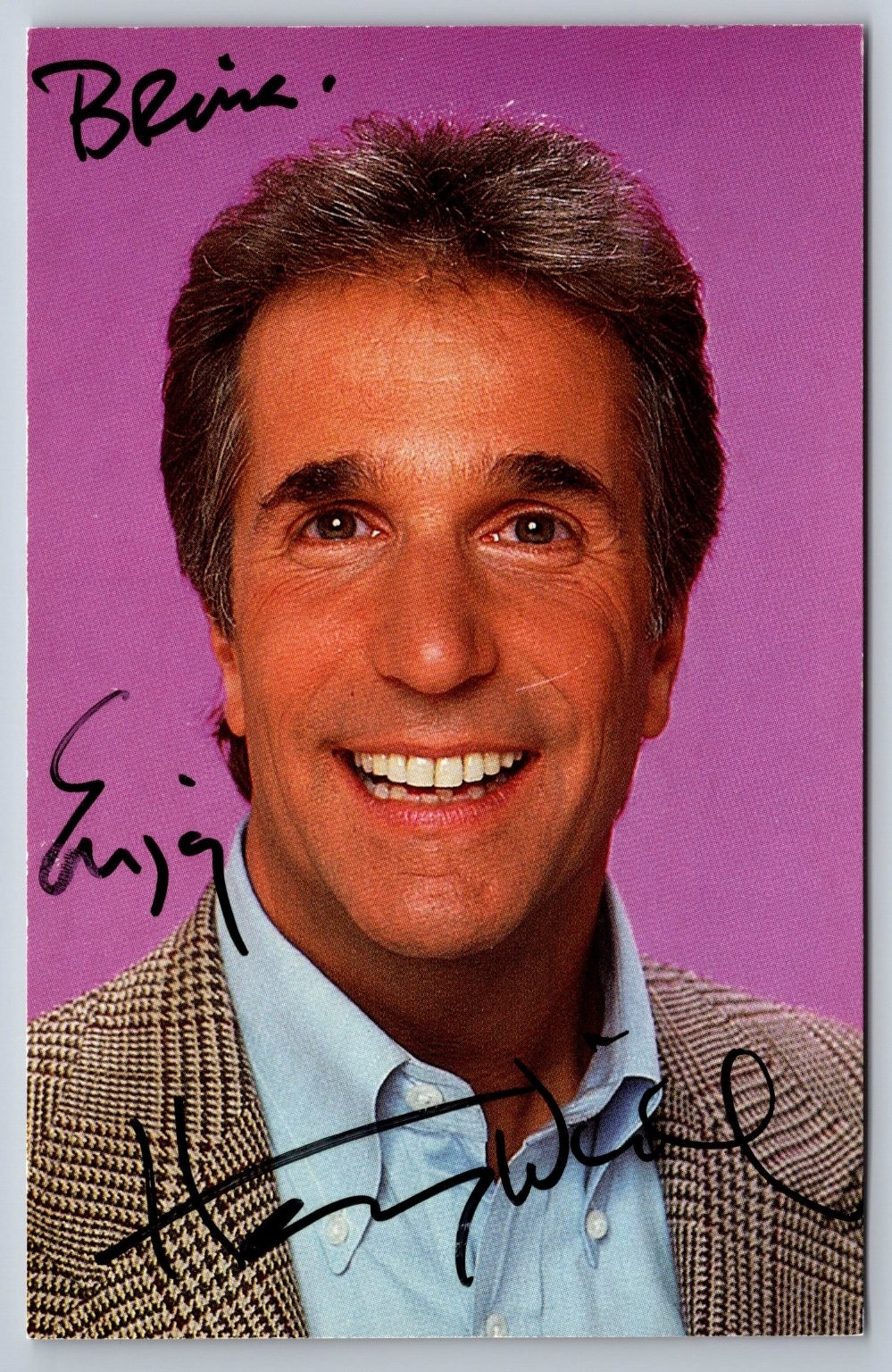 Henry Winkler Autograph Signed Photo with Personalized Message